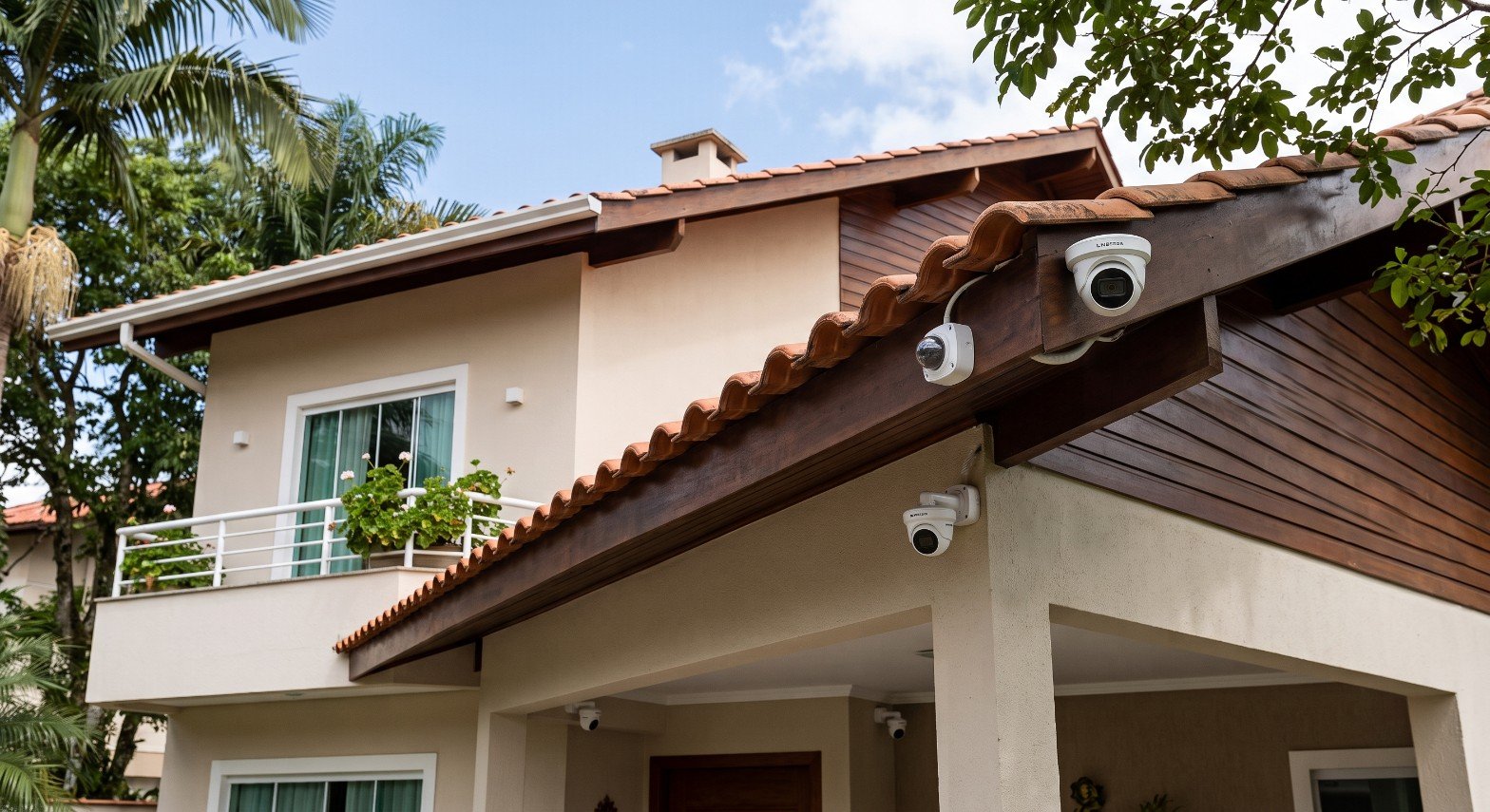 Câmeras de segurança residencial com monitoramento