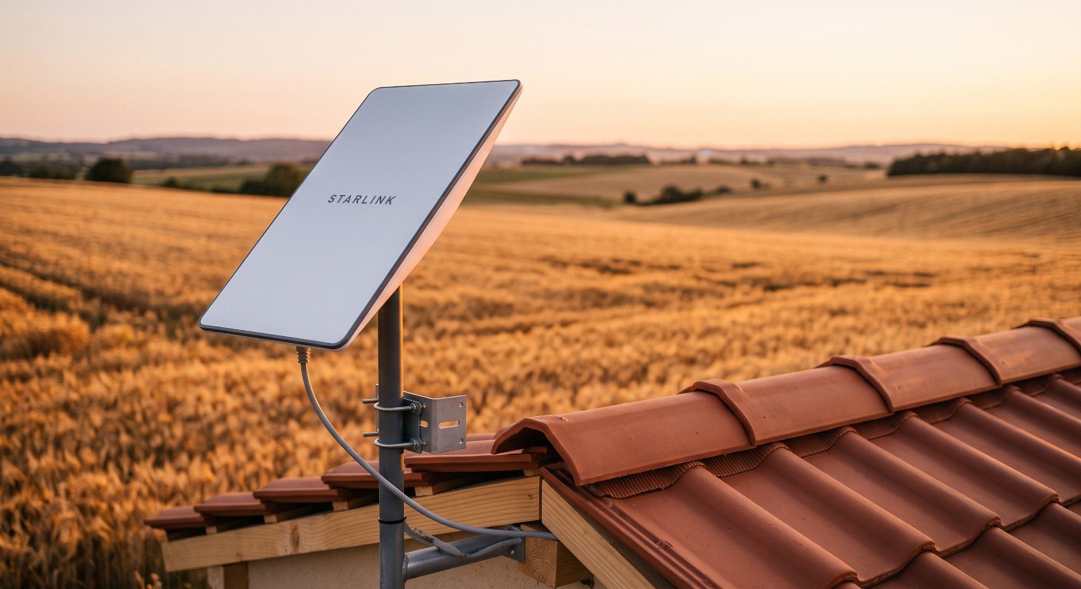 Internet Starlink instalada em propriedade rural